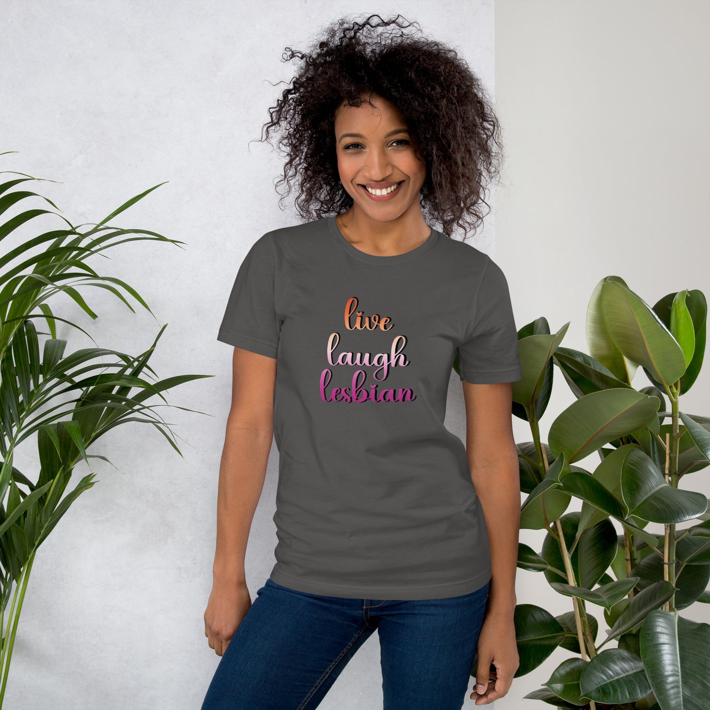 Live Laugh Lesbian T Shirt