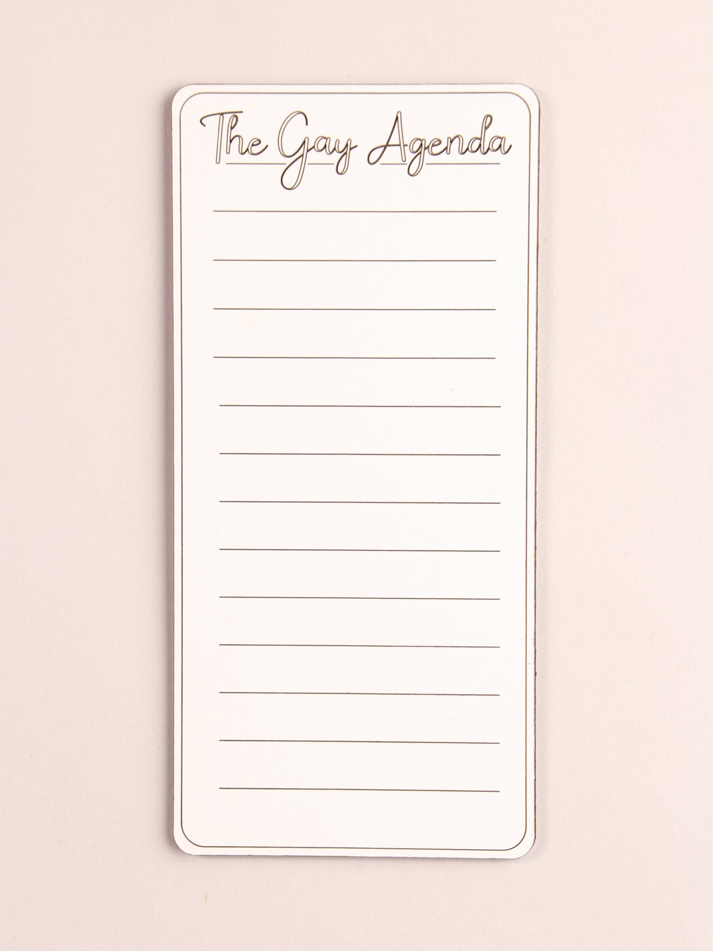 The Gay Agenda Dry Erase Magnet
