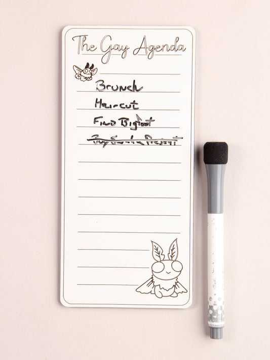 The Gay Agenda Dry Erase Magnet