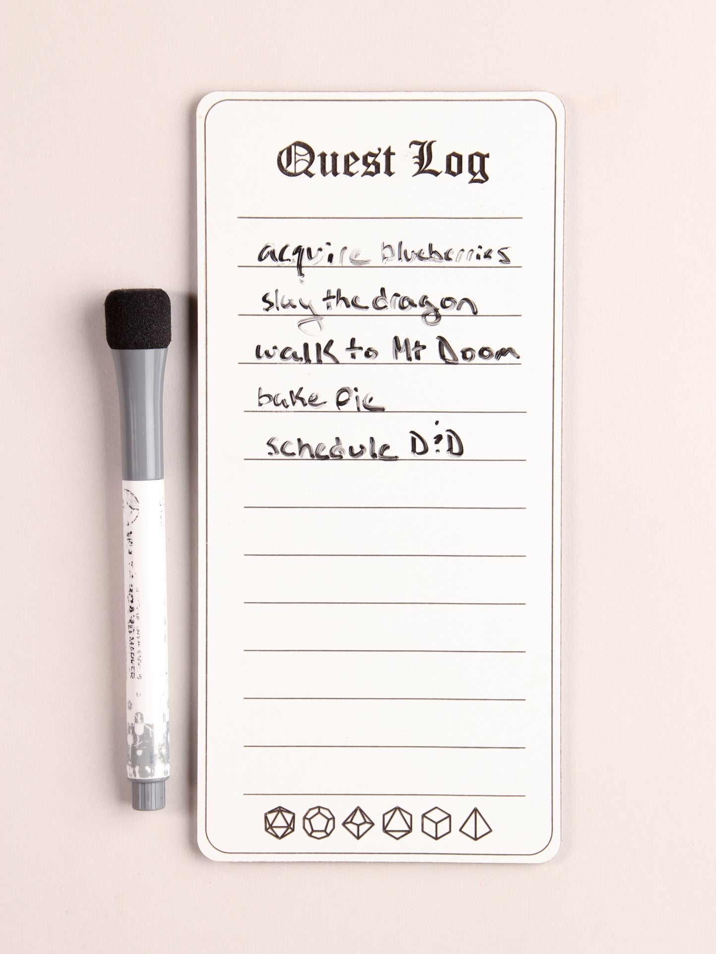 Quest Log Dry Erase Magnet