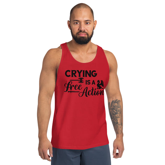 Crying is a Free Action - Dungeons and Dragons Inspired Tank Top